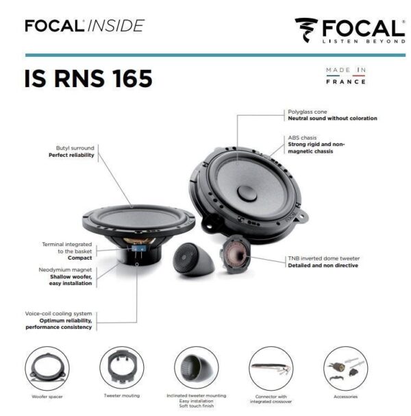 Kit altoparlanti Focal Inside 6.0 per Mitsubishi Colt serie dal 2023 - immagine 2