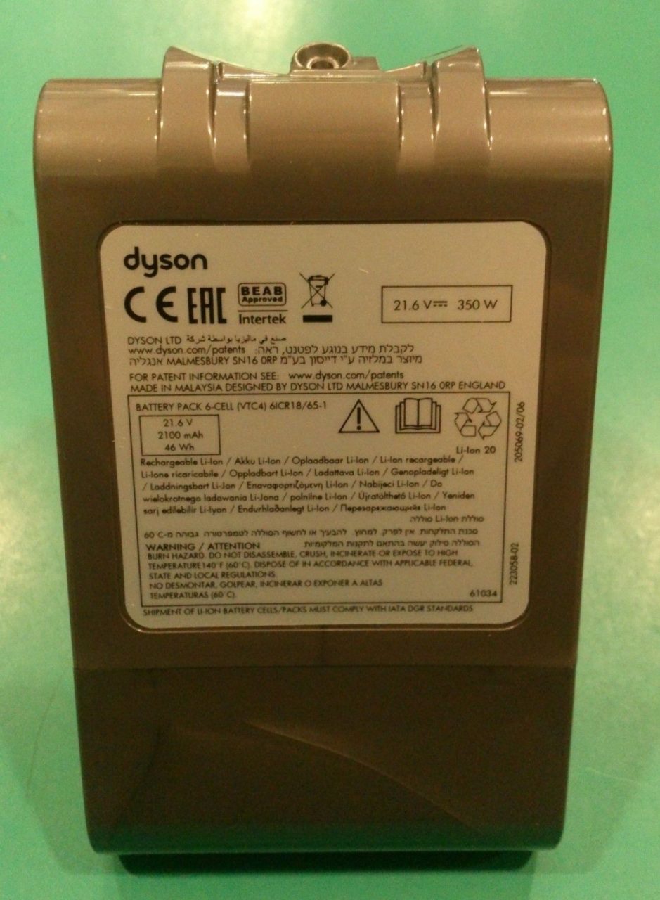 Batteria per aspirapolvere originale Dyson SV03 SV 03 21.6V 2100